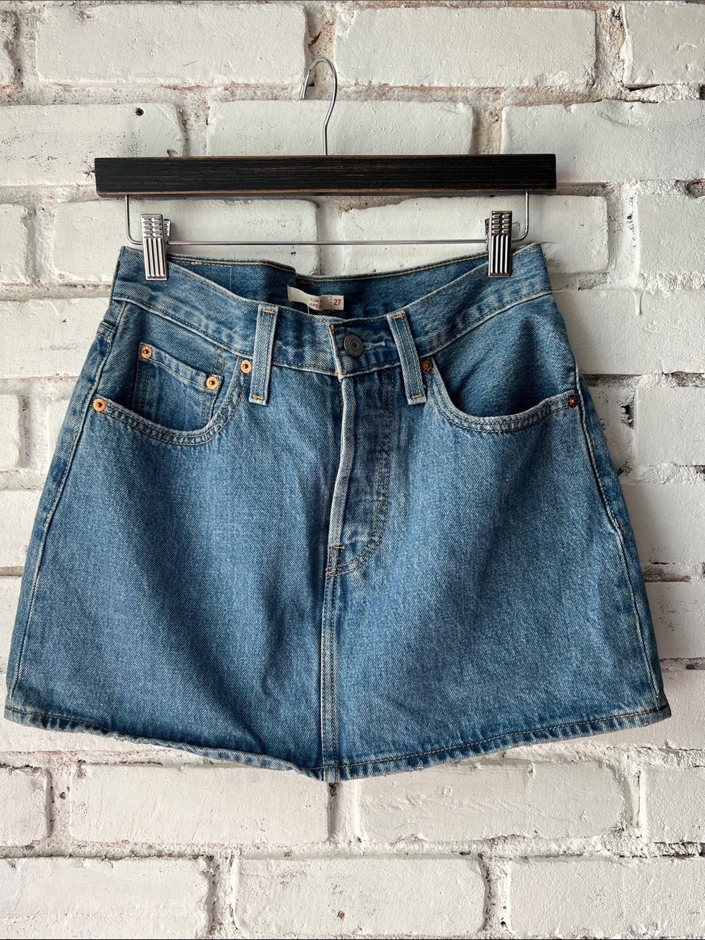 Levi's Light Blue Denim Mini Skirt